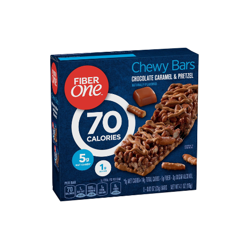 Fiber One 70 Calories Chocolate Caramel & Pretzel, 5 Bars