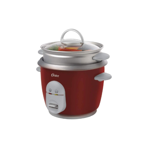 Oster 6 Cup Rice Cooker with Steamer, Red - 004722-000-000