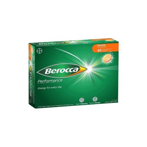 Berocca Orange Effervescent Tablets 45-Count - Energy Boost