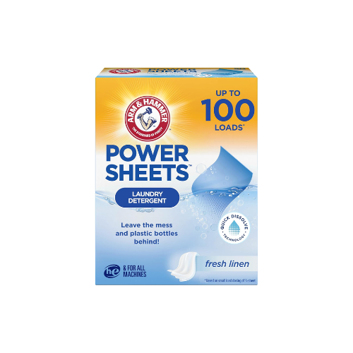 Arm & Hammer Power Sheets Laundry Detergent | Fresh Linen, 50ct