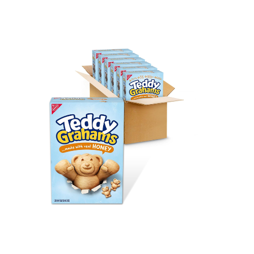 Teddy Grahams Honey Graham Snacks | 6 - 10 oz Boxes | Sweet & Crunchy