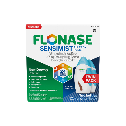 Flonase Sensimist Allergy Relief Nasal Spray 120 Sprays (Pack of 2)