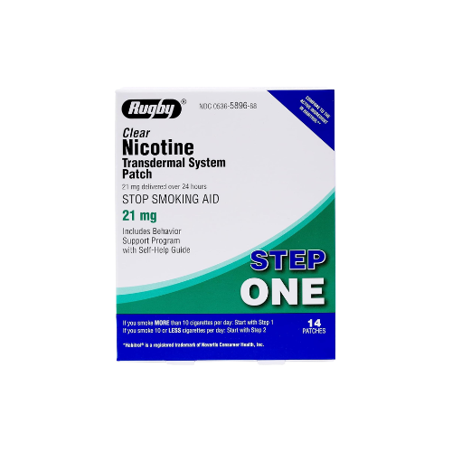 Rugby Step 1 Nicotine Patches 21mg – 14 Count Pack