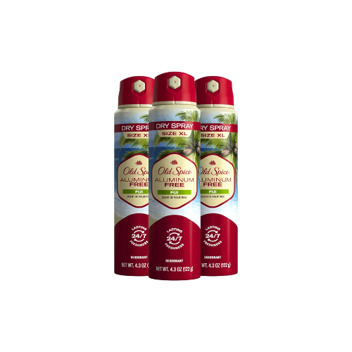 Old Spice Aluminum-Free Deodorant Spray, Fiji, 4.3oz, Pack of 3