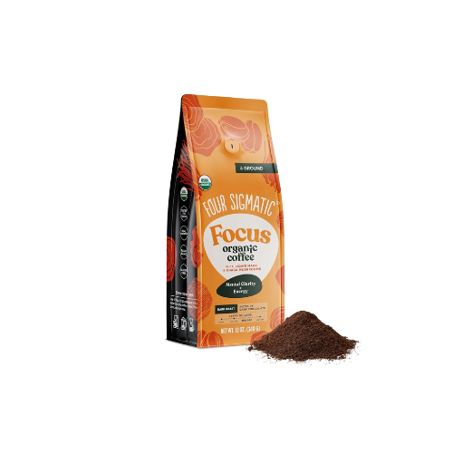 Four Sigmatic Focus Mushroom Coffee – Organic Ground Coffee 12 oz