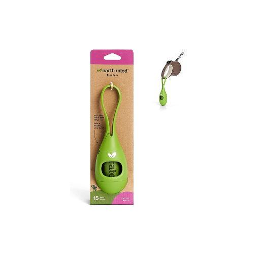 Earth Rated Dog Poop Bag Holder 1 Dispenser and 15 Bags