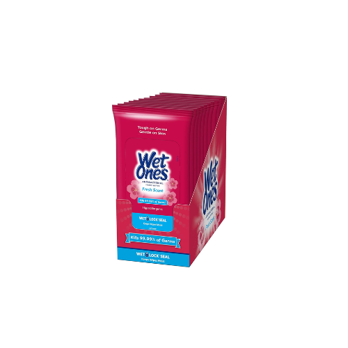 Wet Ones Antibacterial Hand Wipes Case – Fresh Scent, 20 ct (10-Pack)