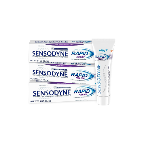 Sensodyne Rapid Relief Toothpaste 3.4oz – 3 Pack