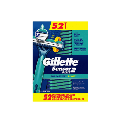 Gillette Sensor2 Plus Disposable Razors – 52 Pack