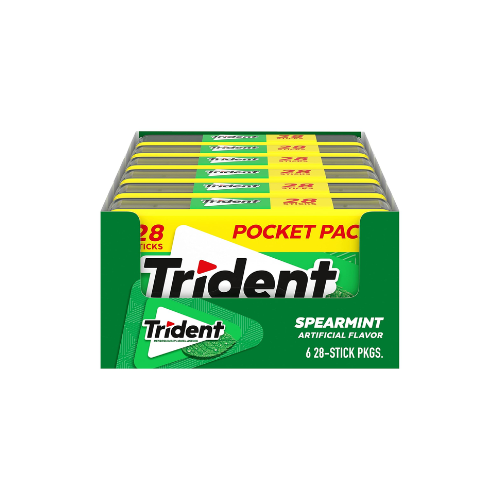 Trident Spearmint Sugar Free Gum – 6 Packs (168 Ct)