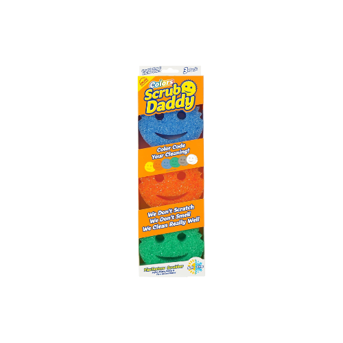 Scrub Daddy Color Sponges – 3 Count Multipurpose Cleaning