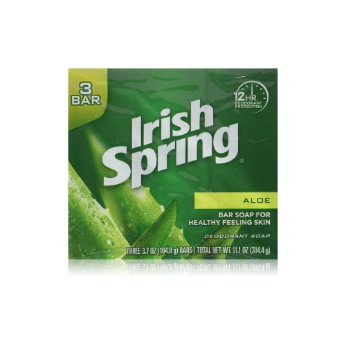 Irish Spring Aloe Soap – 3-Bar Pack with Skin-Soothing Formula