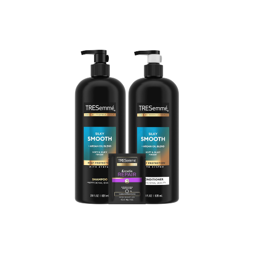 TRESemmé Shampoo and Conditioner Set, Silky & Smooth – 3 Piece