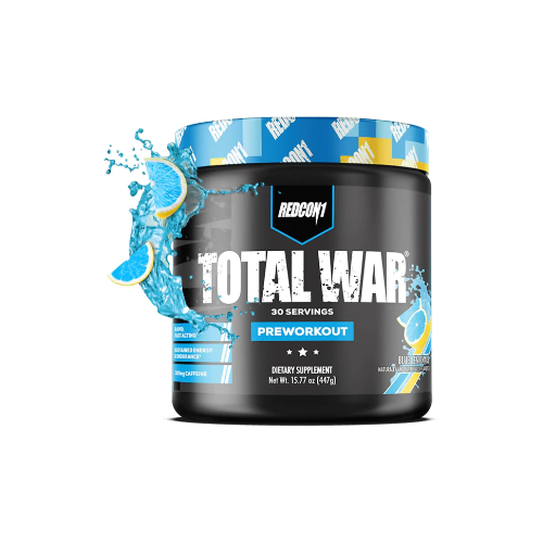 REDCON1 Total War Pre Workout Blue Lemonade, 320mg Caffeine (30 Servings)