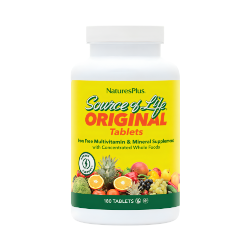 NaturesPlus Source of Life No Iron 180 Tablets 60 Servings