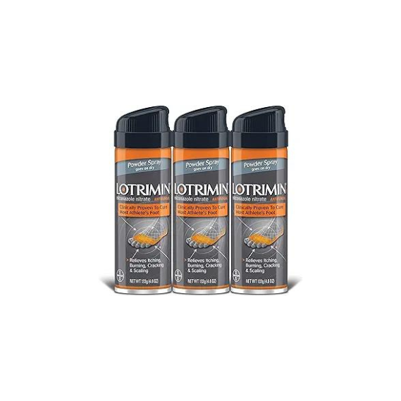 Lotrimin AF Athlete's Foot Powder Spray 4.6oz Pack of 3