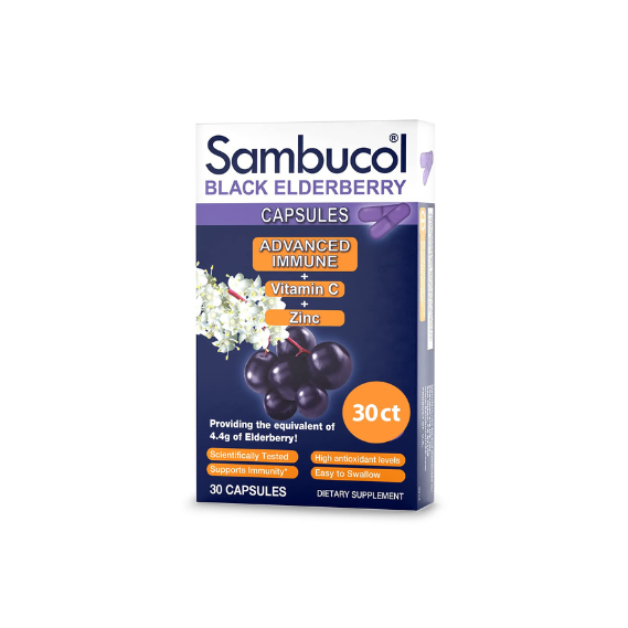 Sambucol Black Elderberry Capsules - 30 count Pack of 1