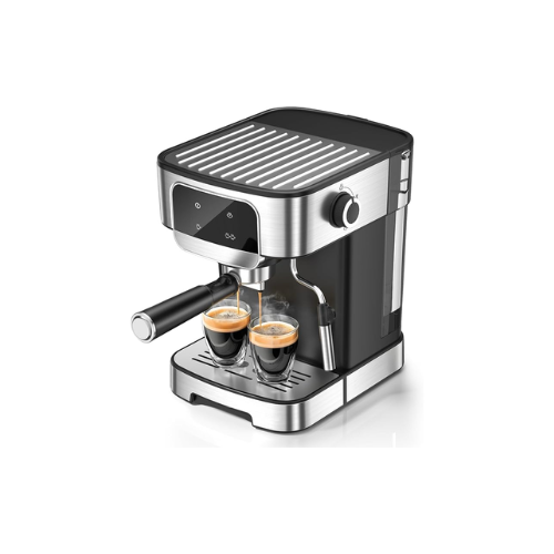 LERTIN Espresso Machine, 20 Bar Professional Espresso Maker with Auto Milk Frother, LED Touch Screen, 61 oz Removable Water Tank, Black