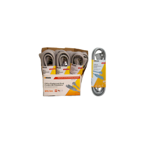 WOODS 14/3 6' OFFICE EQUIPMENT CORD