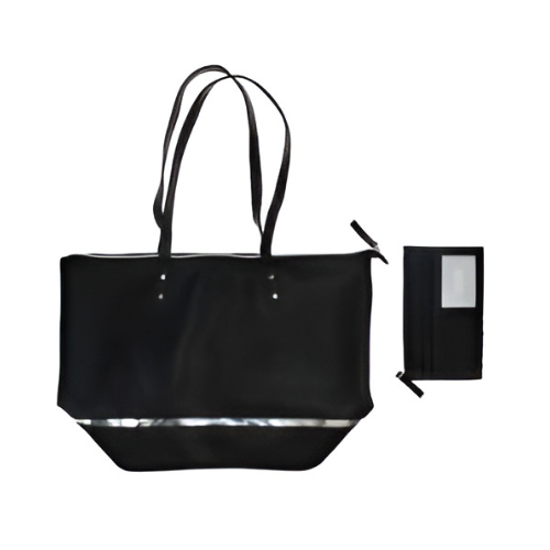 VITRONIC LEATHERLIKE PURSE W/ WALLET - BLACK