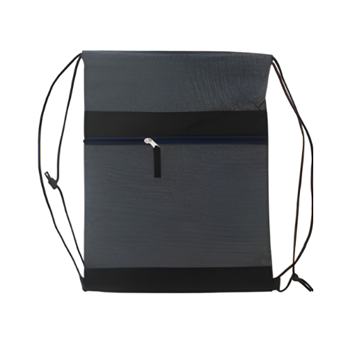 TWO-TONE DRAWSTRING BACKPACK - GRAY/ROYAL