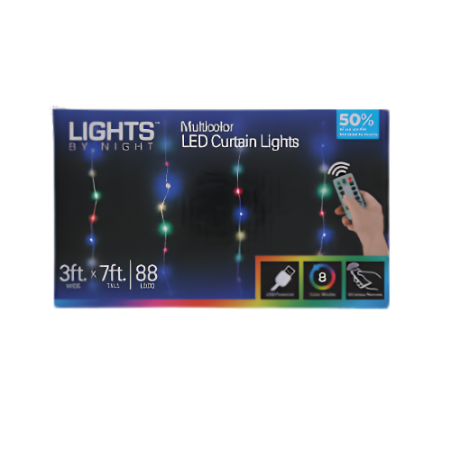 LIGHTS BY NIGHT 3' X 7' MULTICOLOR LED