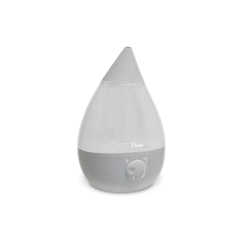 Crane Drop Ultrasonic Cool Mist Humidifier – Grey, 1 Gallon Tank