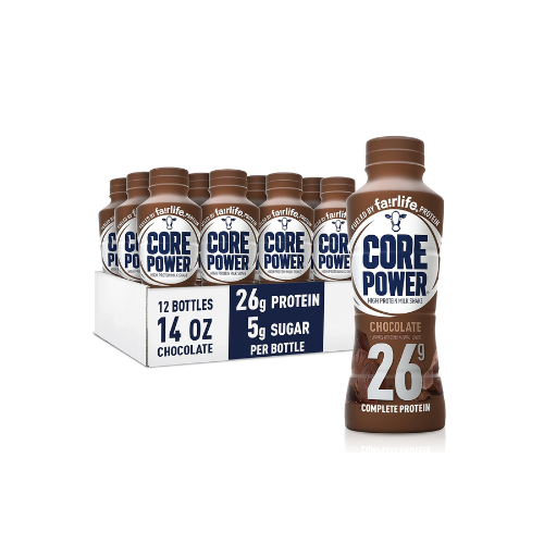 Core Power Chocolate 26g Protein Shake – 12 Pack (14oz Bottles)