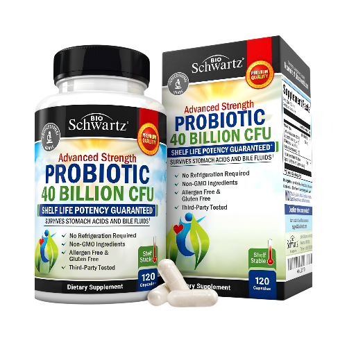 Bio Schwartz Probiotics 40 Billion CFU Capsules, 120ct
