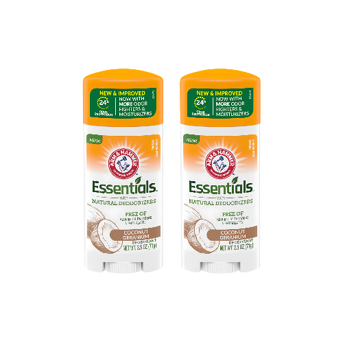 Arm & Hammer Essentials Deodorant Coconut Geranium 2.5oz 12/CS
