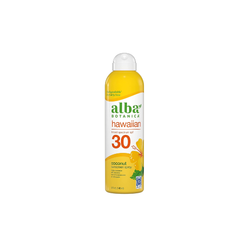Alba Botanica Hawaiian Coconut Sunscreen Spray SPF 30, 5 oz, 2-Pack