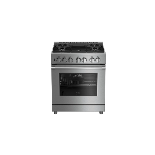 Beko 30" Stainless Steel Pro-Style Dual Fuel Range with AirFry