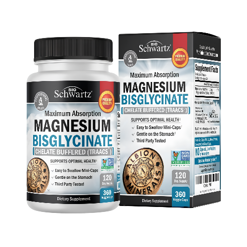 Bio Schwartz Magnesium Bisglycinate 360ct Capsules