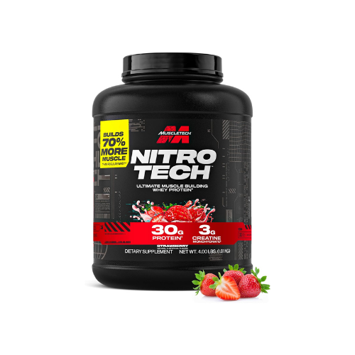 MuscleTech NitroTech Whey Gold Protein Powder, Double Rich Chocolate, 2 lbs