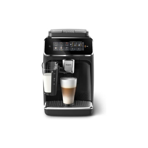 Philips 3300-Series Fully Automatic Espresso Machine – 6 Drinks, Touch Screen, LatteGo, SilentBrew (Model EP3341/50)