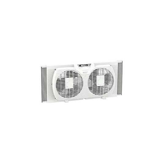 Comfort Zone 9" Twin Window Fan with Reversible Airflow Control