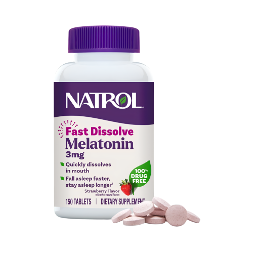 Natrol Melatonin 3 mg Fast Dissolve 150 Count Strawberry