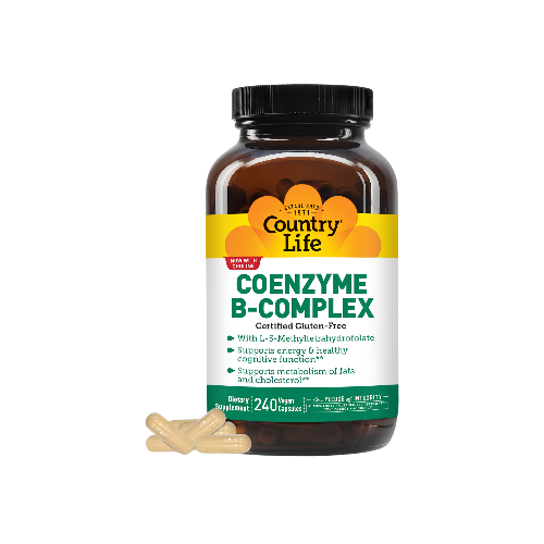 Country Life Coenzyme B-Complex with Methylfolate and B12 240 Capsules