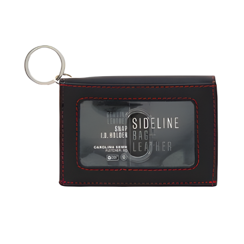 CAROLINA SEWN FULL GRAIN LEATHER SNAP ID HOLDER