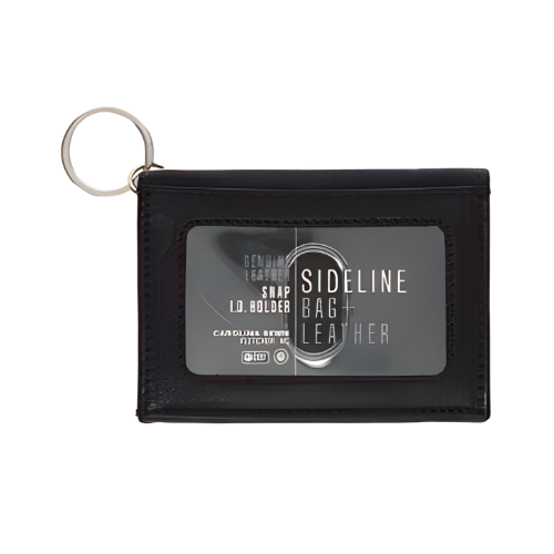 CAROLINA SEWN FULL GRAIN LEATHER SNAP ID HOLDER