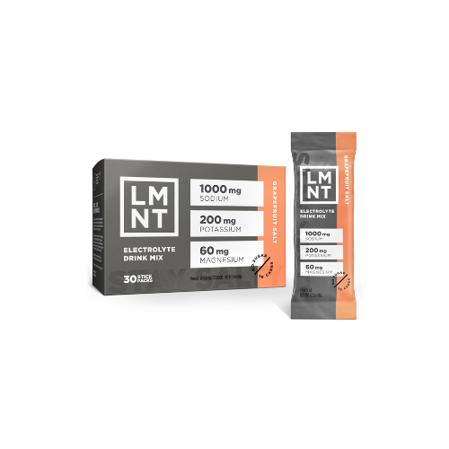 LMNT Zero Sugar Electrolytes - Grapefruit Salt | 30-Count Drink Mix