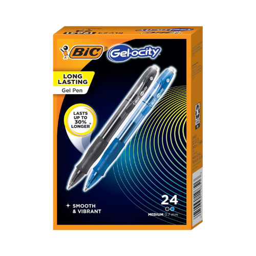 BIC SUPER SMOOTH Gel-ocity Gel Pens 24 Pack