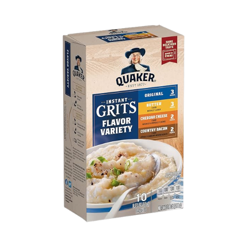 Quaker Instant Grits 4 Flavor Variety Pack – 10 Pack