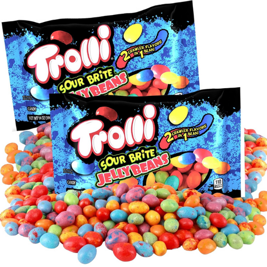 Trolli Sour Brite Jelly Beans, Easter Egg Filler Candies, 2 Pack 14 oz