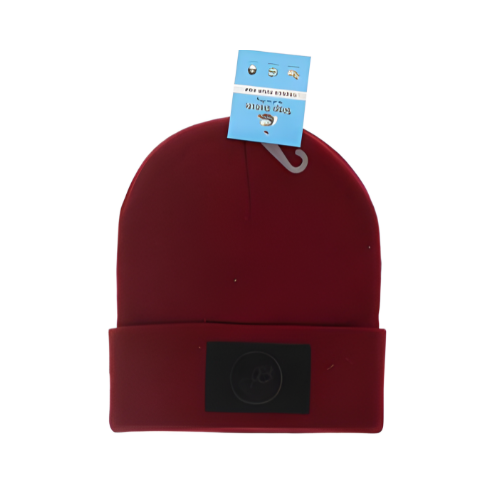 JOHN BOY SLAP PATCH BEANIE - CARDINAL RED