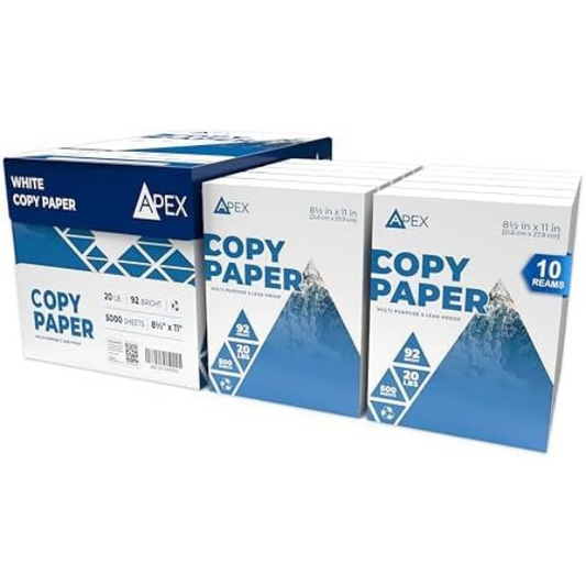 Copy Paper, Printer Paper, Multipurpose, Printer Paper 8.5 x 11 White