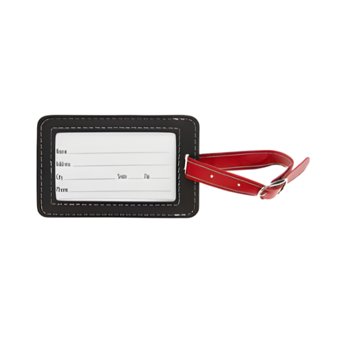 Vitronic 2-Tone Luggage Tag - Black/Red