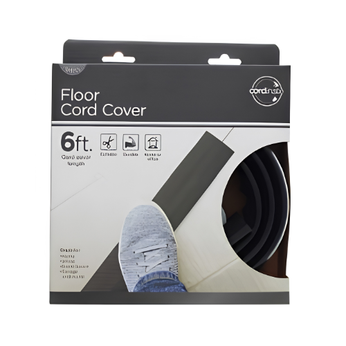 CORDINATE 6" FLOOR CORD COVER - BLACK