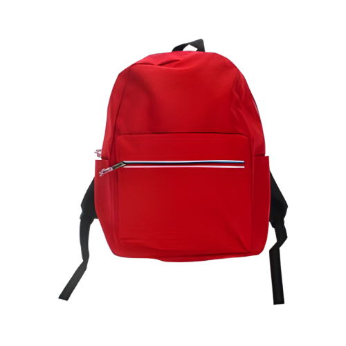TRI-COLORED ZIPPERED BACKPACK - RED/WHITE/BLUE