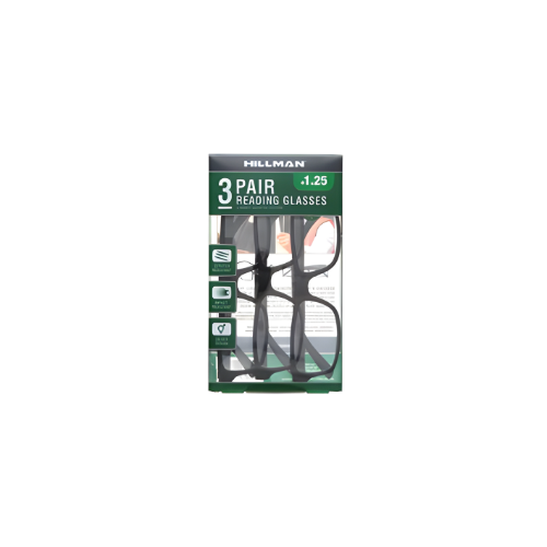 HILLMAN 3PK +1.25 READING GLASES